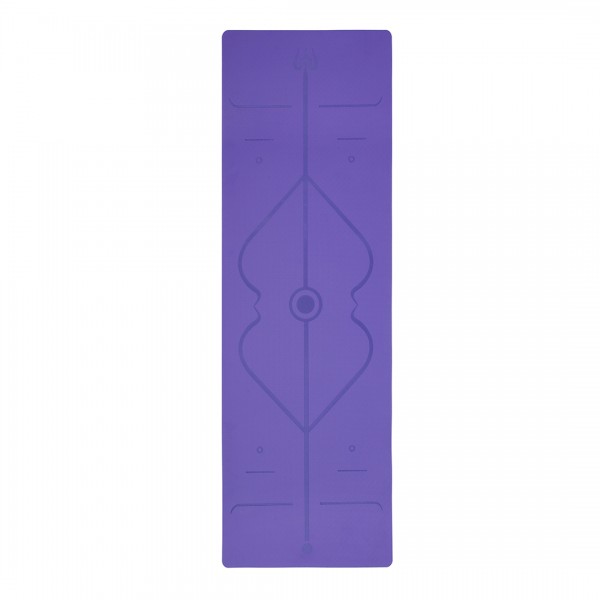 Kono TPE Non-slip Classic Yoga Mat - Violet And Lilac